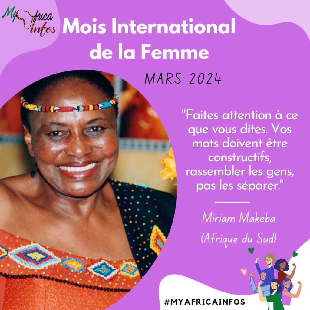 Mois International de la Femme - Miriam Makeba - MyAfricaInfos