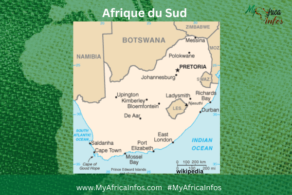 Afrique du Sud Map - MyAfricaInfos